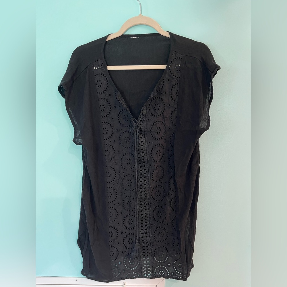 Swimsuit coverup with lace-like design on front. Womens small.